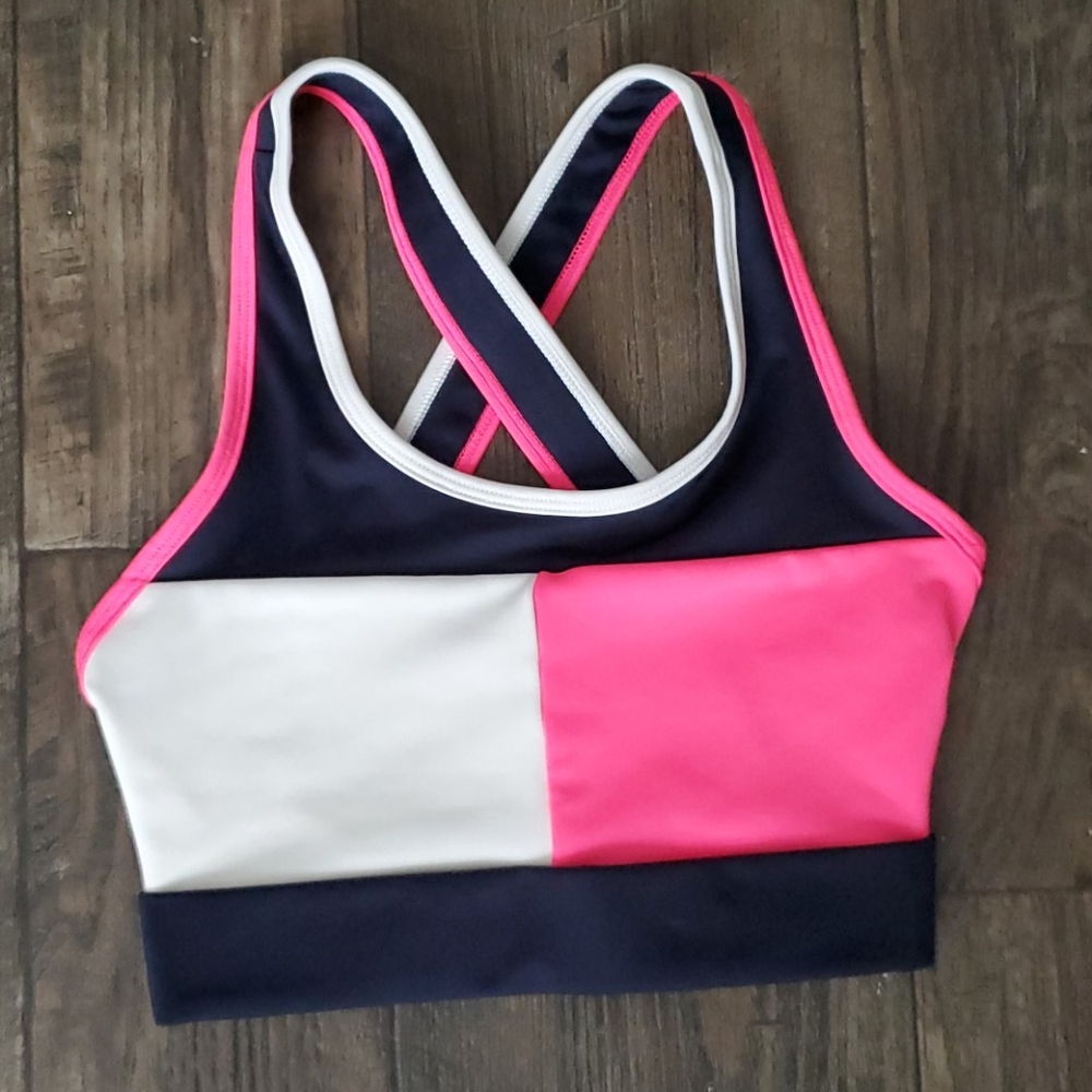 Tommy Hilfiger Sport Colorblock Crisscross Bra